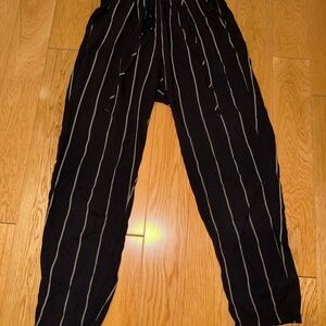 Pretty Little Thing Black and White Striped Pants